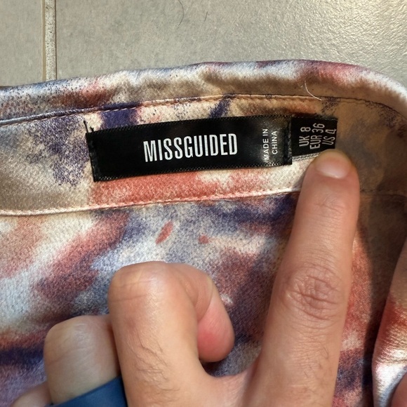 Missguided Multicolor Tie-Dye Button Down Shirt - Picture 7 of 8